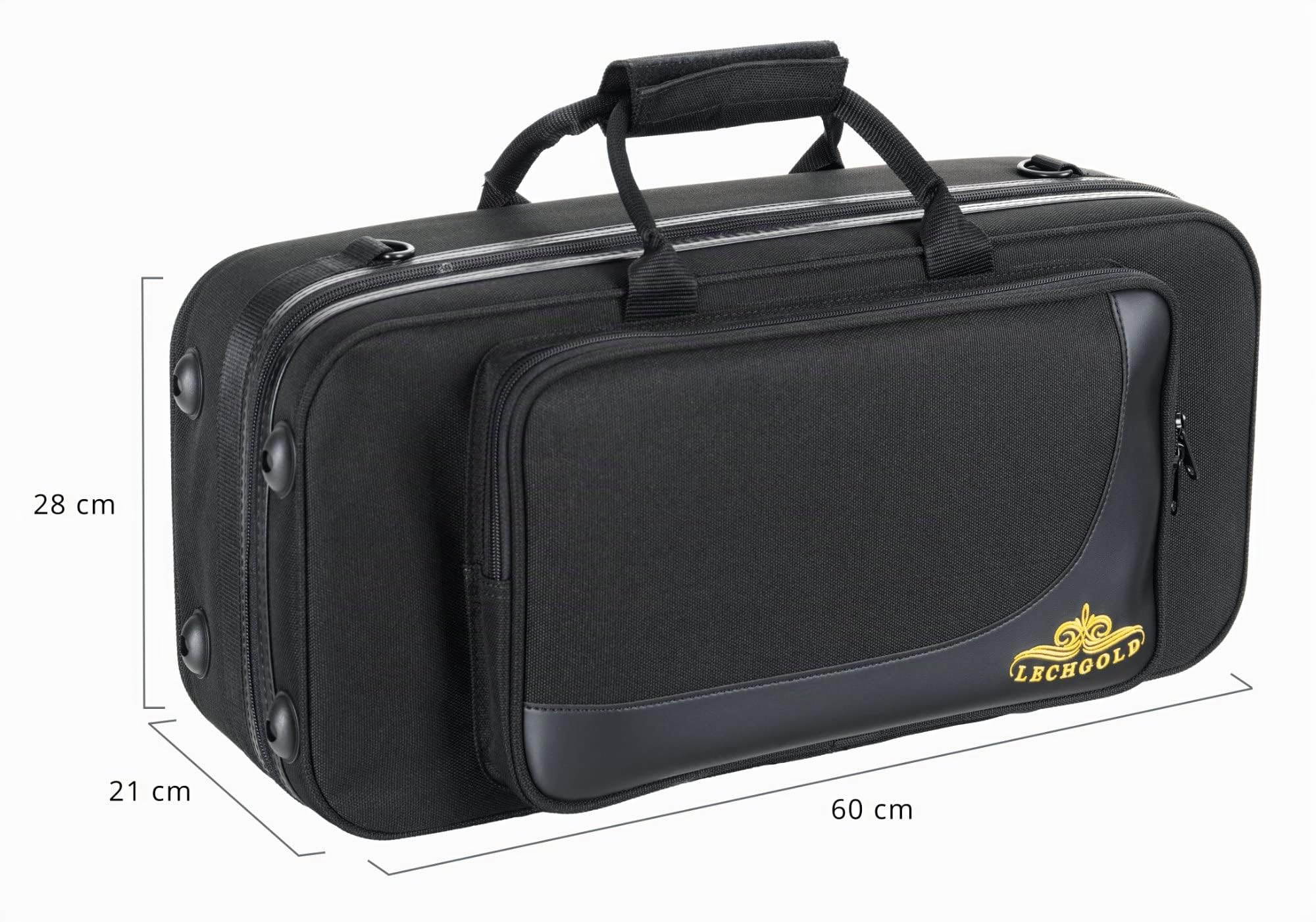 Estuche Ligero Lechgold para Trompeta, Sujeción para una boquilla | Lightcase para todas las trompetas Bb comunes con válvulas Perinet, Peso propio muy bajo con extrema estabilidad, Peso: 2