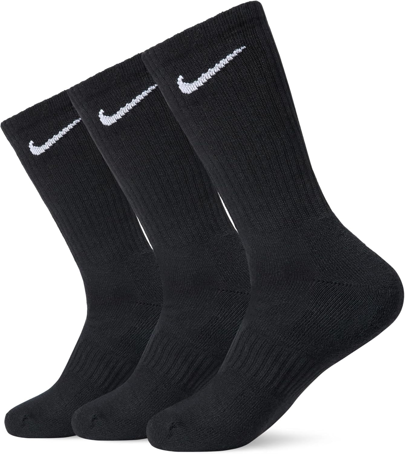 Everyday Cushioned Crew Long Athletic Training Casual Socks - 3 Pack