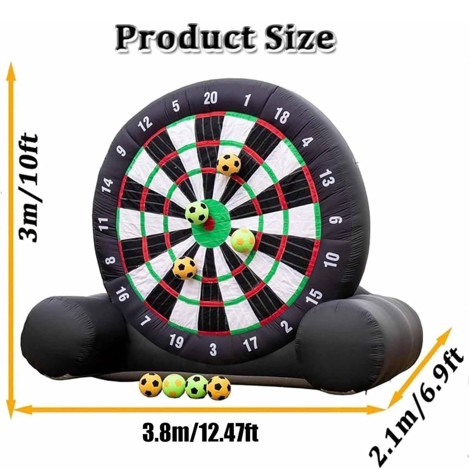 Juego de mesa inflable gigante para exteriores con pelotas de fútbol, soplador y marco de apoyo para divertidas actividades grupales y eventos deportivos