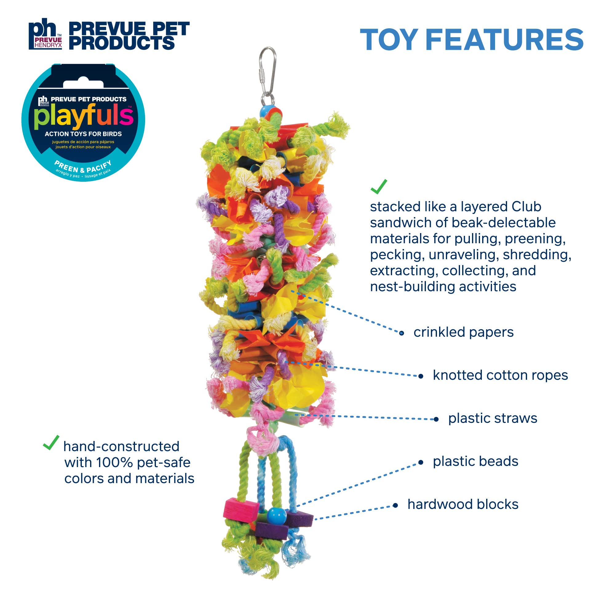 PREVUE PET PRODUCTS 62606 Calypso Creations Club Vogel-Spielzeug