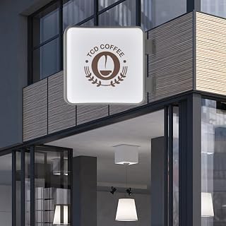 LED Leuchtkasten 50X50cm Doppelseitig LED Leuchtreklame Nasenschild Lichtwerbung Square Leuchtreklame Nasenschild Lichtwerbung für Restaurants Imbissbuden Geschäfte