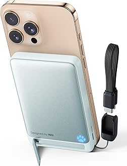 INIU P73-E1 Magnetic Mobile Battery, 10,000 mAh, Wireless, 45 W, Lightweight, Small, Portable, Thin, Convenient Goods for Outdoor/Travel/Disaster/Emergencies, iPhone 16/16 Plus/16 Pro/16 Pro Max, For