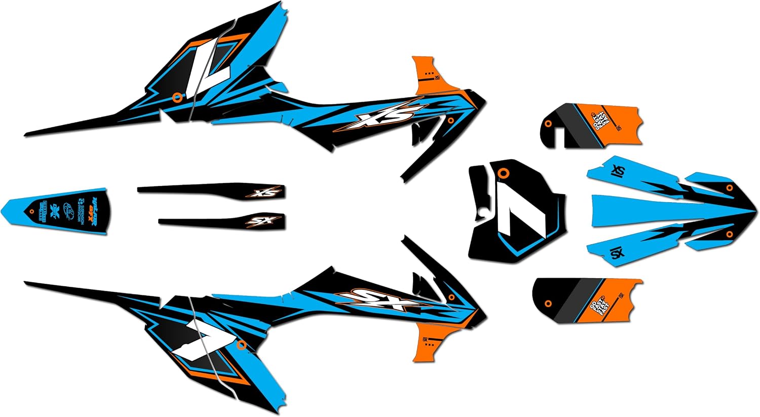 Graphics Kit for KTM 65SX SX65 (2016-2023) BASH Series Orange 21 Mil - Pro Edition - Dirt Pit Bike Motorcycle Stickers, Dirtbike Racing Automotive Decal Motocross Accessories no-Plastics