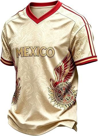 Mexico Jersey for Men Soccer Cup 2026 World Soccer Mexican Fans Jersey Short Sleeve Crewneck Graphic Sport Tee Gifts