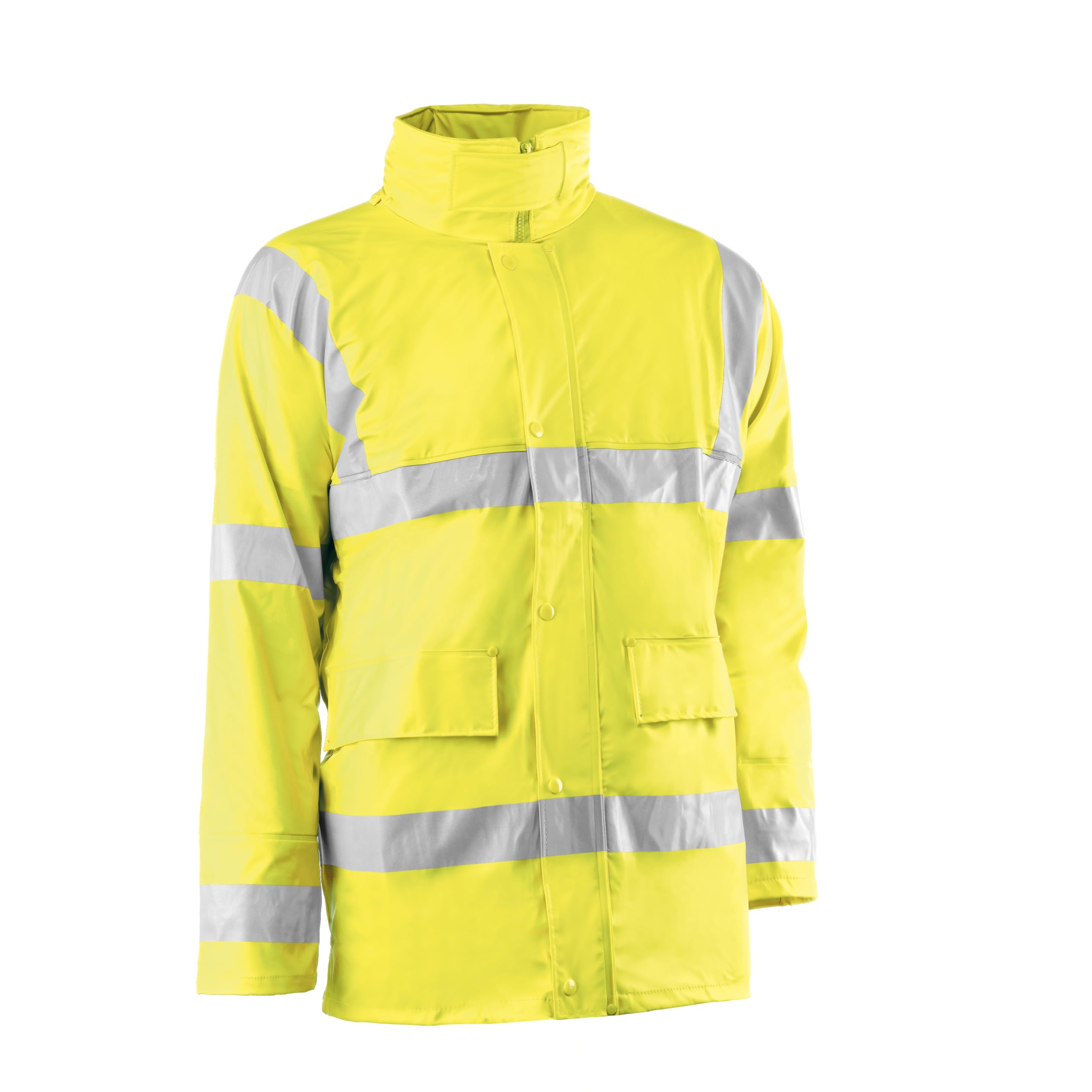 Juba T, agua 100% PU s/soporte de pol, tricotado bandas reflectantes/cost, termosoldadas, Amarillo flúor - SIZE: XL