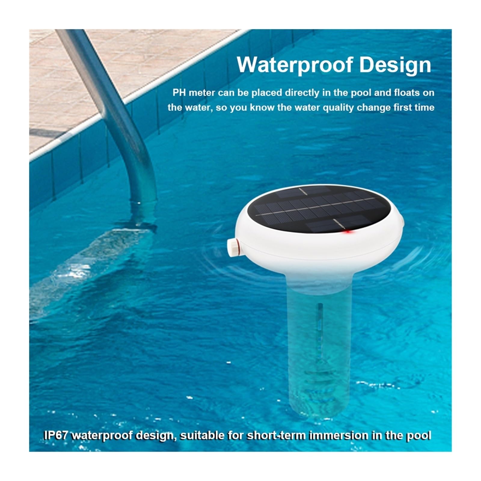 Zestaw do badania wody, Intelligent Chlorin Meter 7 in 1 PH ORP EC Total Dissolved Solids Salinity Temp CL Test Swimming Pool Water Tester