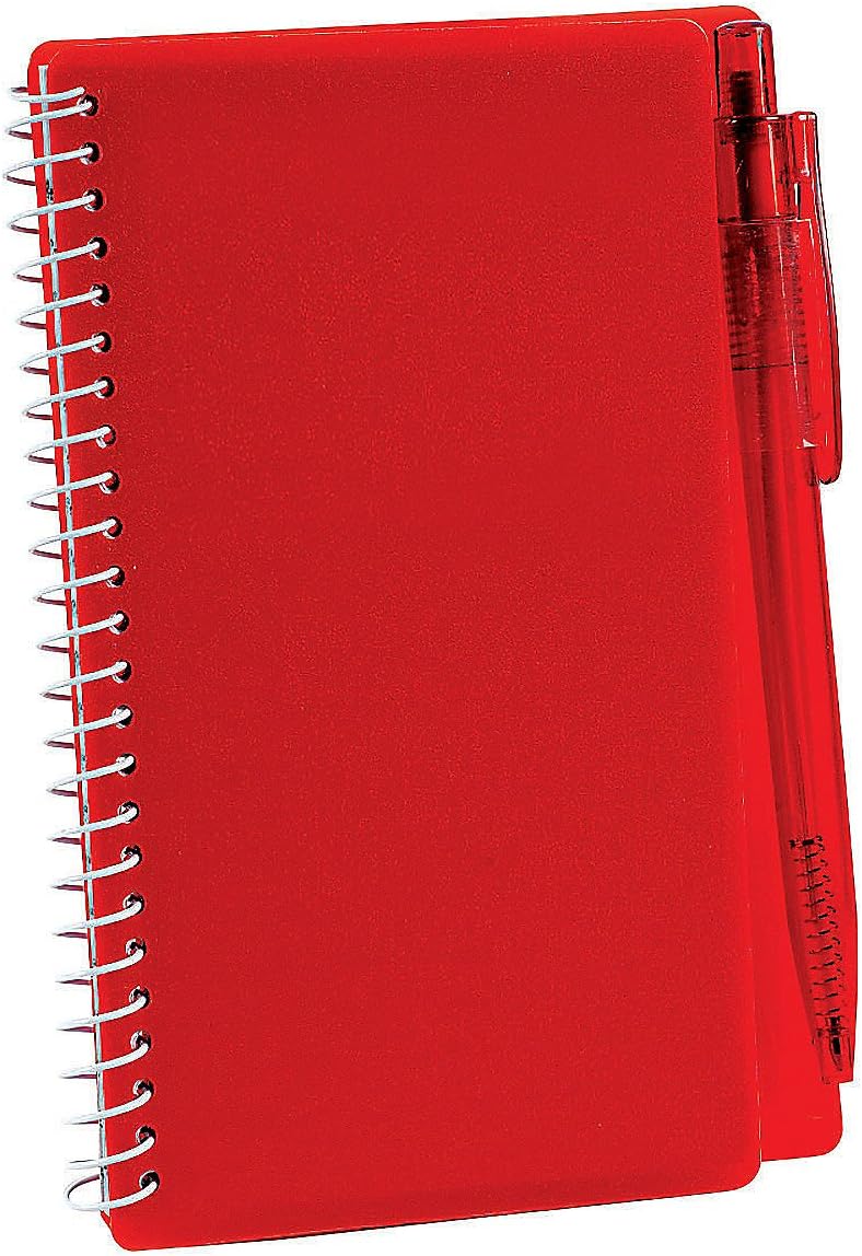 Fun Express - Red Spiral Note Book Pen Set 1pc - Stationery - Notepads - Note Books & Journals - 1 Piece