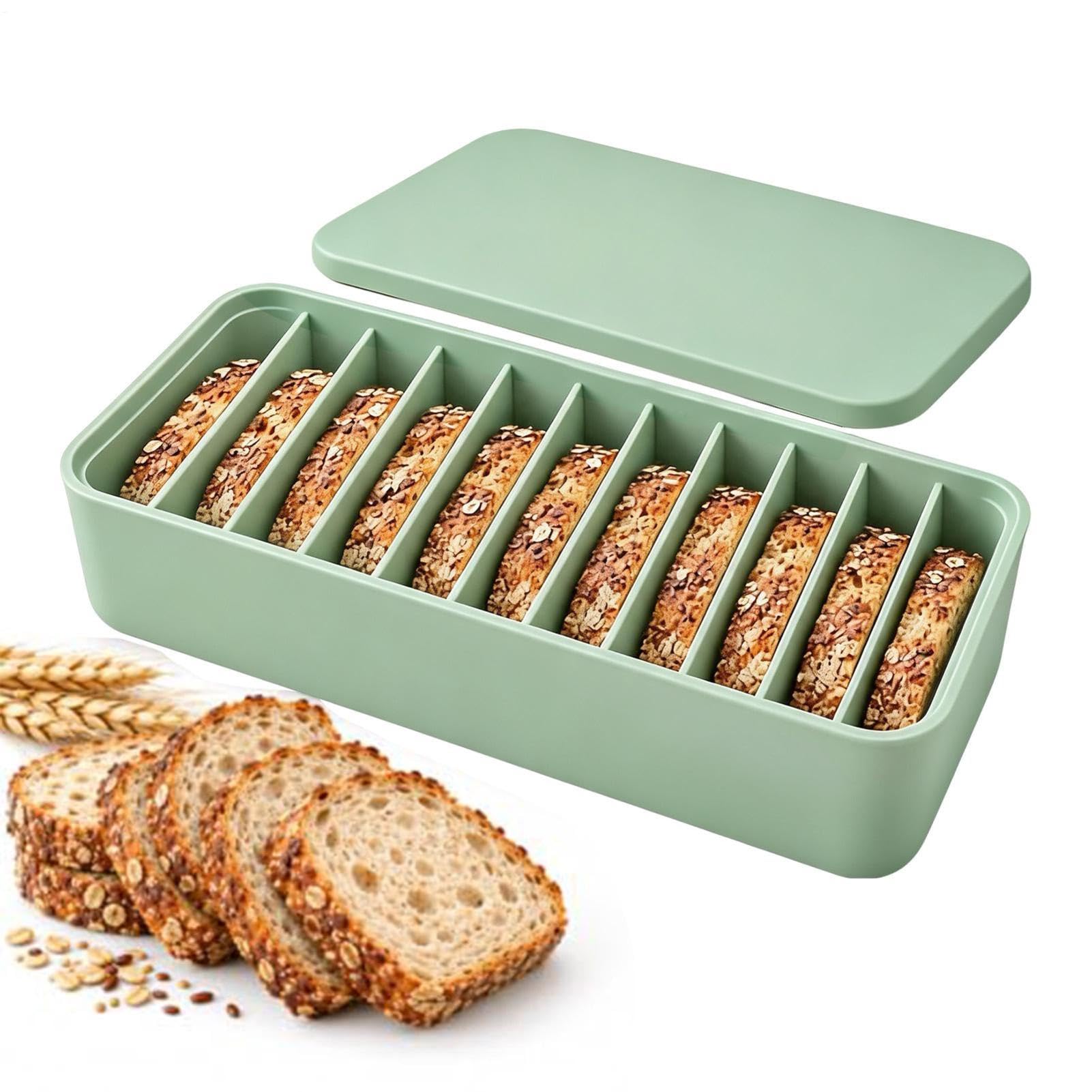 11-Slot Silicone Bread Freezer Box,Sourdough Bread Storage Container