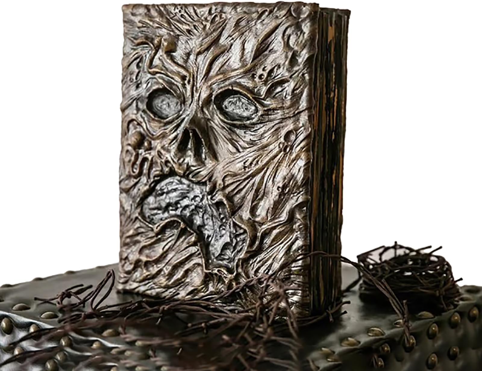 RUDFUZ Necronomicon Dark Magic Book Demon Evil Dead Summon Book Lovecraft Horror Movie Prop Decor Notebook Altar Ceremony Prop Book Living Room Desktop Decoration Halloween Birthday Gift