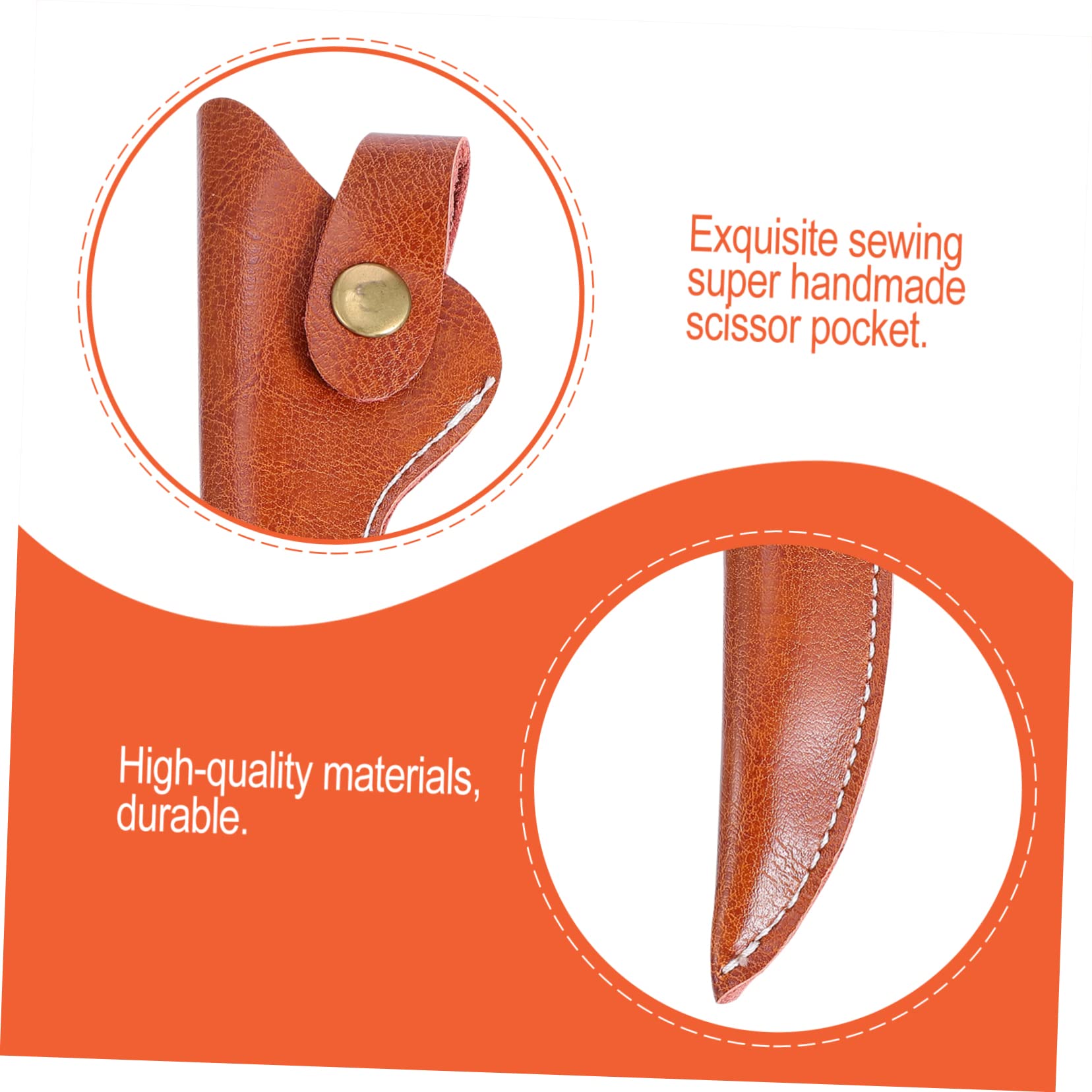 EPIGEIST Professional Leather Scissors Pouch for Hairdressers Leather Storage Bag for Hair Tools Workmanship for Home Salon Use