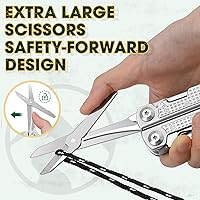 Vista 5 de Multper Multitools Pliers Pro, herramienta múltiple mejorada con cuchillo de Damasco, cortadores de alambre reemplazables y juego