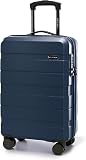 WITTCHEN Valise Cabine Bagages Cabine Valise de Voyage Bagage à Main Valise Rigide en ABS avec 4 roulettes Pivotantes Serrure à Combinaison Poignée Télescopique COMODO Line Taille M Bleu Marine - 1