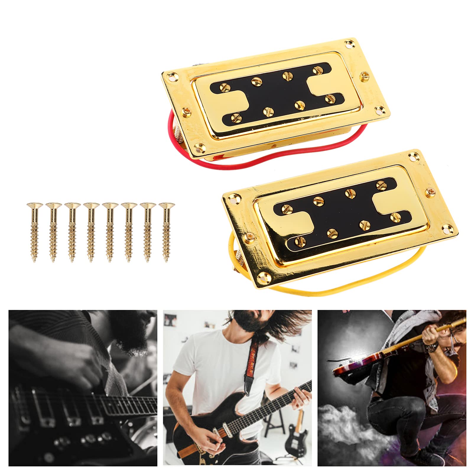 Przetwornik do gitary basowej Lekkie akcesoria do instrumentów muzycznych Srebrny opór 12K do gitary elektrycznej i basu Materiał mosiężny Zestaw 2 szt. (BBT 4-string bass 8-magnetic column pickup)