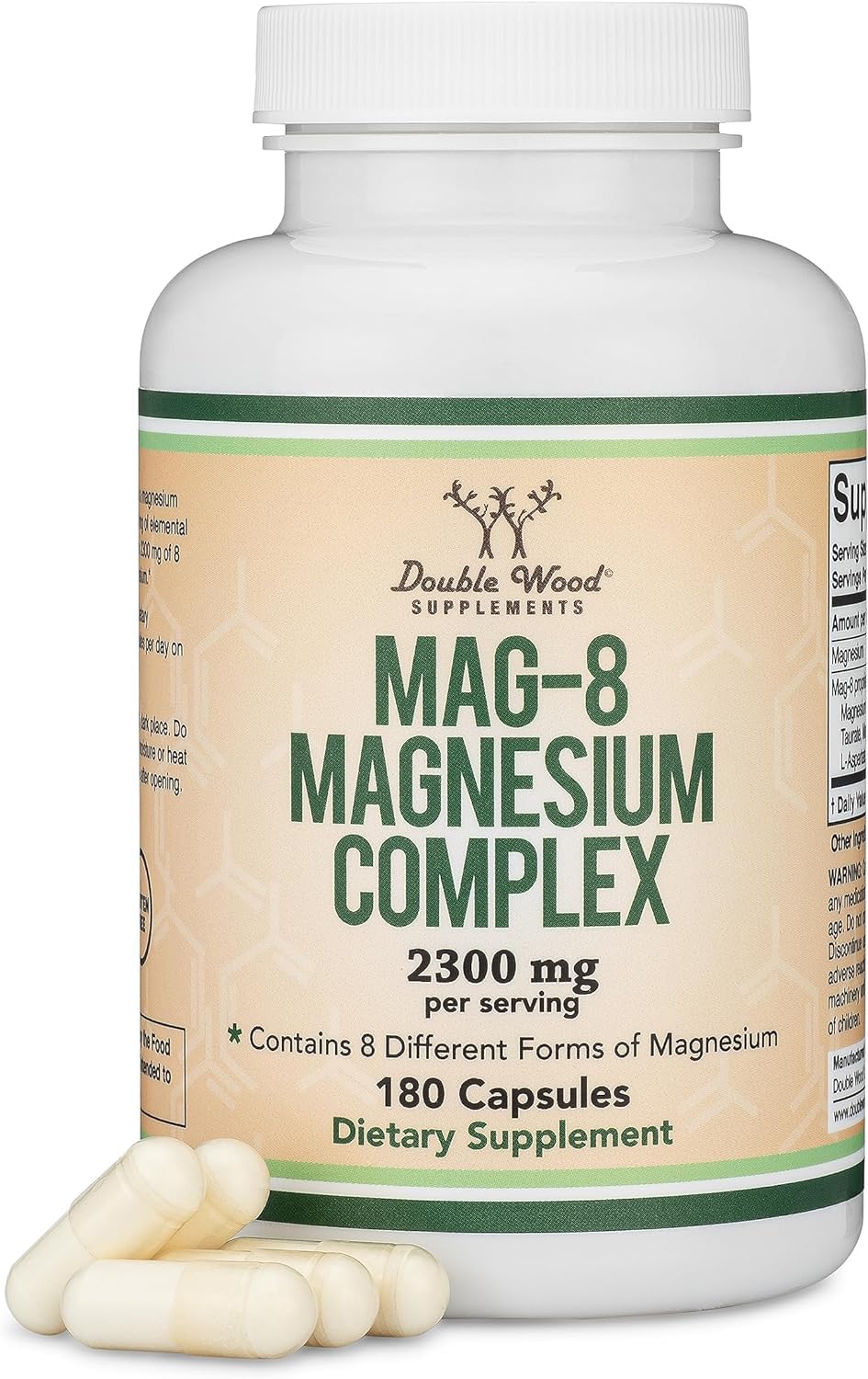 MAGNESIUM COMPLEX SUPPLEMENT 180 CAPSULES (436MG ELEMENTAL MAGNESIUM PROVIDED BY 2,300MG OF EIGHT DIFFERENT FORMS OF MAGNESIUM) MAG-8 PROVIDES 100% DAILY RECOMMENDED VALUE OF MAGNESIUM (B0D6WBF5WQ) Amazon Price History, Amazon Price Tracker