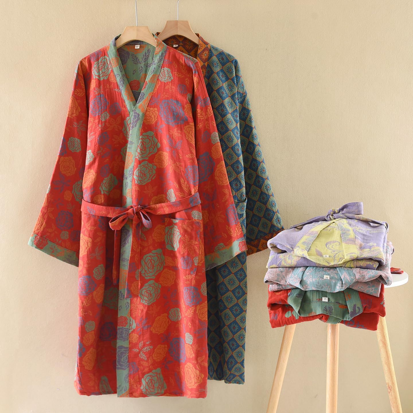 Cotton Gauze Traditional Hanfu Nightdress Bathrobe Loose Pajamas Nightgown Women Kimono Robe,Easy to Wear - Image 4