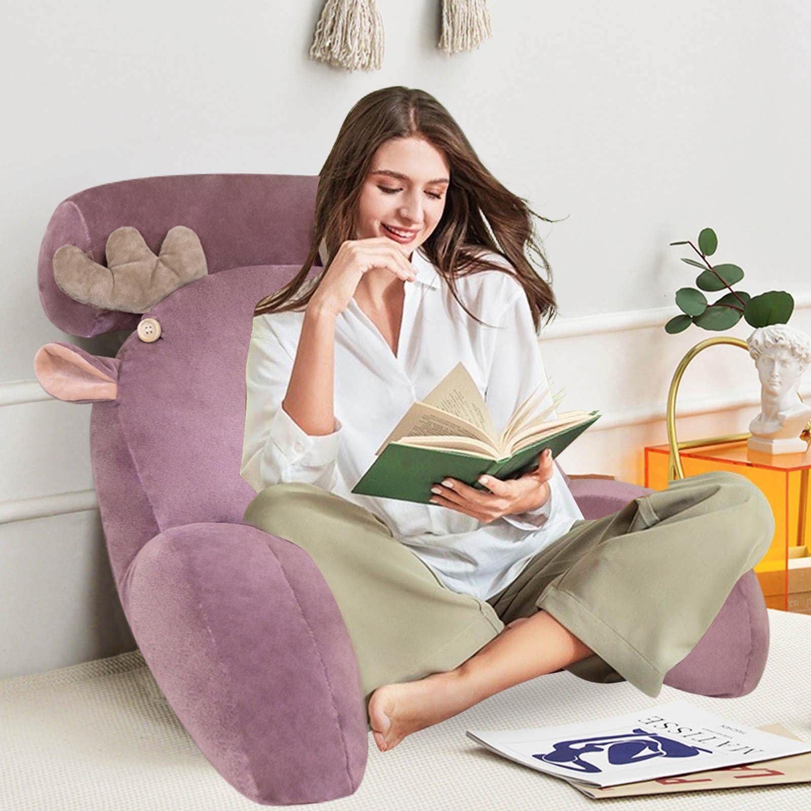 Reading Pillow, Support Pillows For Sitting Up In Bed, Back