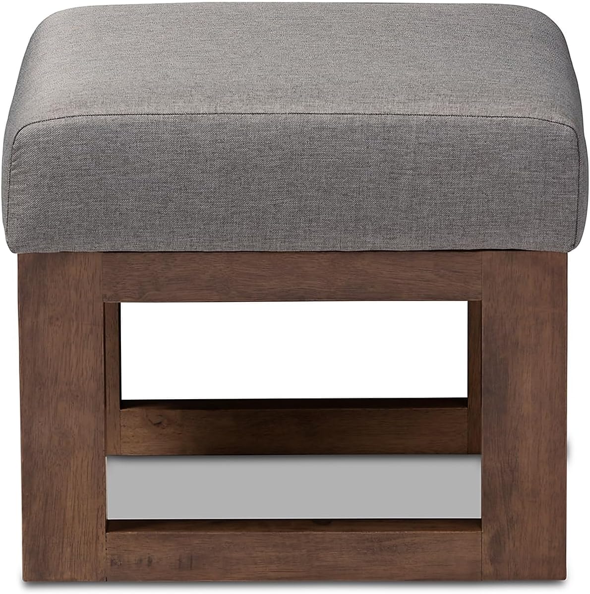 Edessä view of the Baxton Studio Yashiya Fabric Ottoman Stool