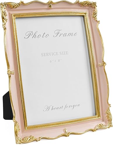 Miniatura 26 de Cuspin Marco de fotos de 5 x 7 pulgadas, marcos negros y dorados, marco de fotos de resina con textura ornamentada vintage hecha a mano con parte