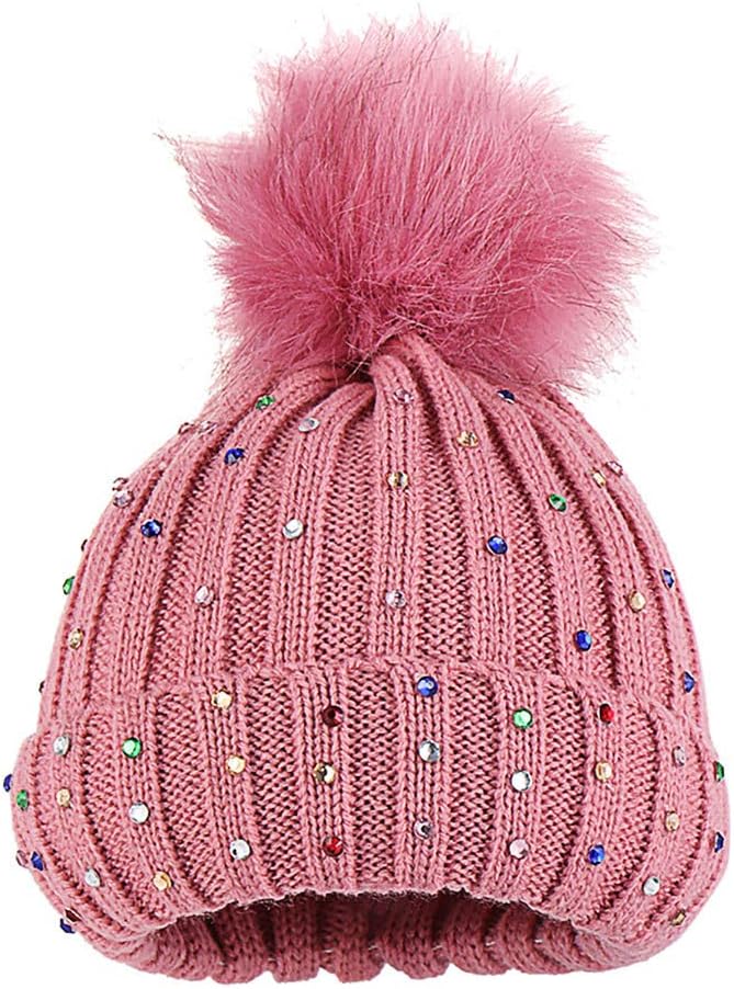 Harpily Children Baby Hat Baby Kids Toddler Warm Winter Wool Hat Beanie Fur Pom Pom Hat Baby Boys Girls