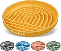 Vista 7 de Slow Feed - Cuenco para perros, antigolpe, silicona duradera, seguro para razas pequeñas a grandes, color azul