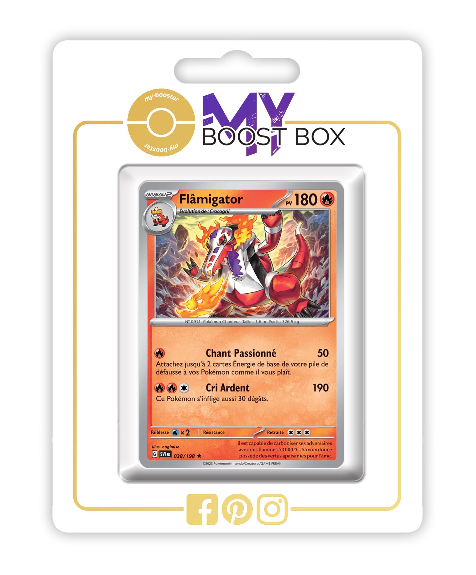 Pokémon Booster Box SV03-FR-UB-214 | 10 Französische Karten | Absol Ex Full Art Ultraboost