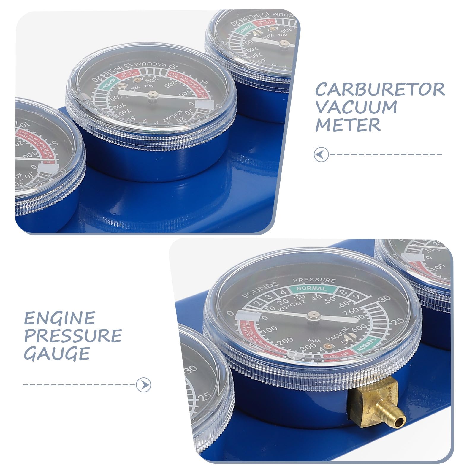 Cabilock Manomètre à Vide pour Moto 4 Cylindres Trousse d'Outil de Synchronisation Moteur avec Jauge de Vide Kit Complet pour Réglage Précis et Entretien Automobile