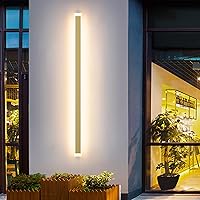 Vista 28 de Aipsun Paquete de 2 luces de pared exteriores, lámparas de luz exterior LED negras para montaje en pared, apliques de pared modernos para porche