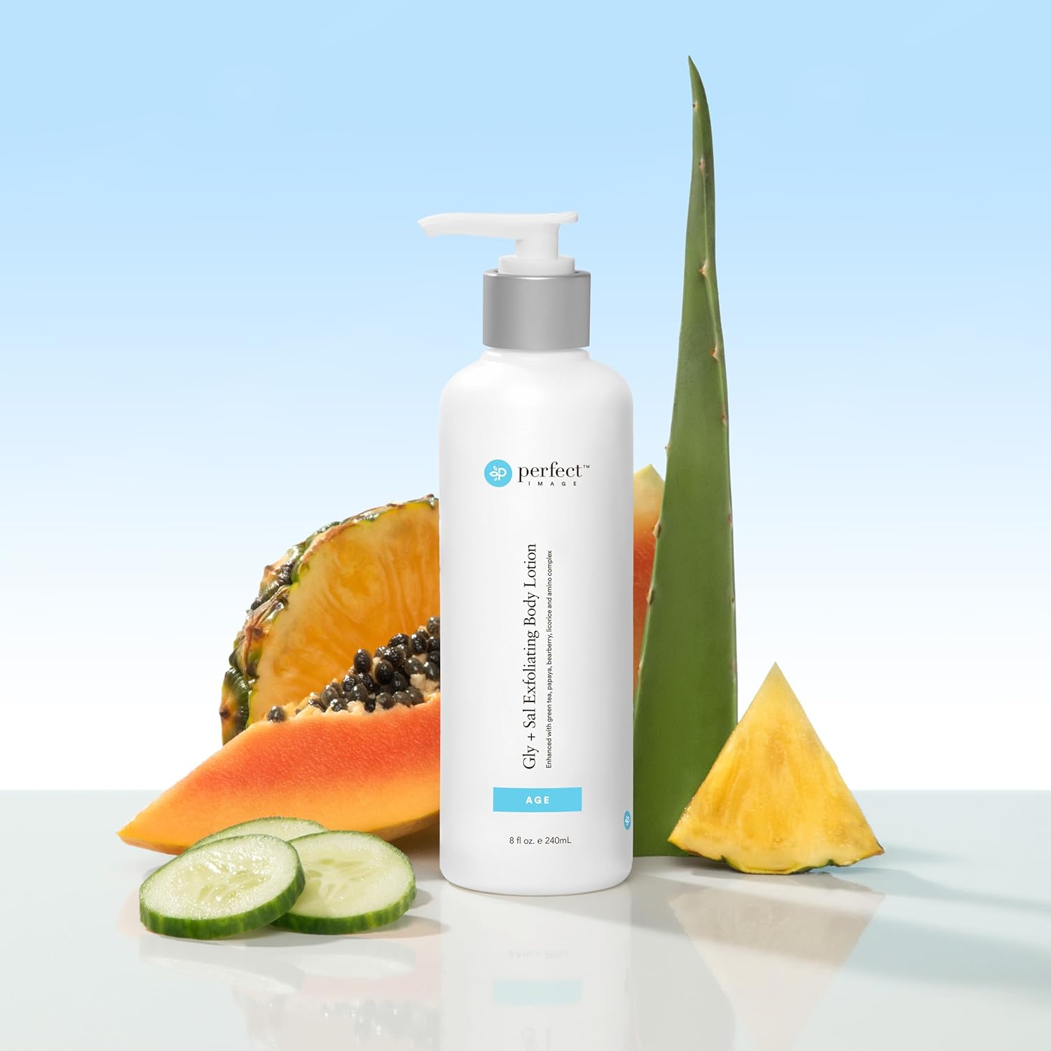 Perfect Image Gly + Sal Exfoliating Body Lotion, 8% Glycolic Acid and 2% Salicylic Acid Lotion Enhanced with Green Tea, Papaya, Bearberry, Licorice and Amino Complex - Image 5