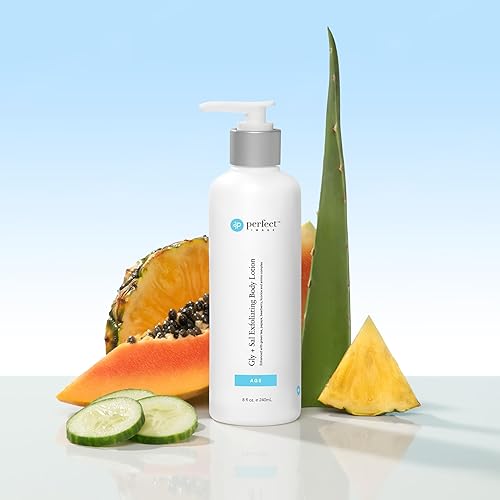 Miniatura 5 de Loción corporal exfoliante Gly 10 % + Sal 2 %, mejorada con té verde, papaya, uva de oso, regaliz, complejo aminoácido