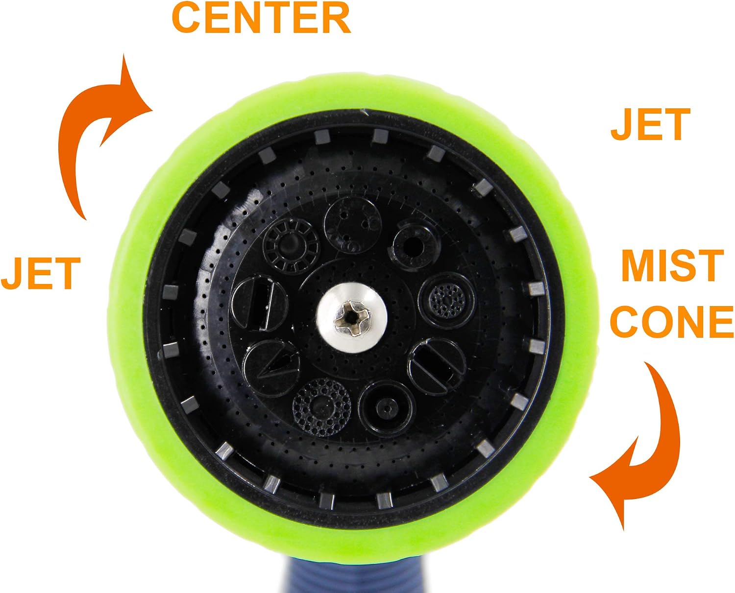 Twinkle Star Heavy Duty Garden Pattern Nozzle, Fits All Standard Garden Hoses, 9 Adjustable Patterns Water Jet Pistol Grip Trigger - for Car Wash, Patio Cleaning, Watering Lawn/Garden, Shower Pets
