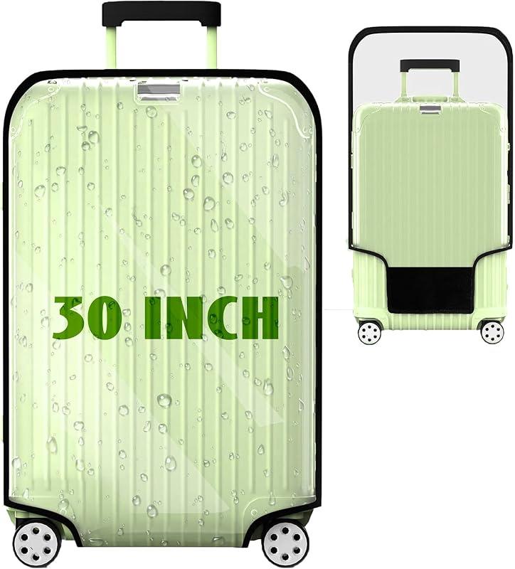 Luggage Cover Clear PVC Suitcase Covers for Luggage Suitcase Cover Protectors Waterproof Luggage Covers for Suitcase Tsa Approved Luggage Cover Protector 24inch (30inch)