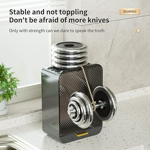 Miniatura 5 de Soporte universal para cuchillos sin cuchillos, desmontable para una fácil limpieza, soporte redondo para cuchillos para un almacenamiento seguro de