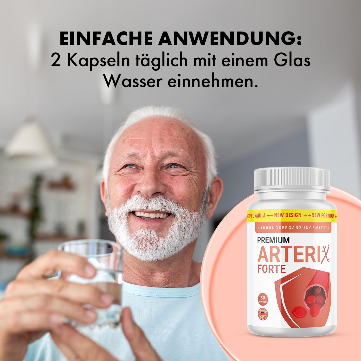 Premium Arterix Forte Kapseln | Für dein Wohlbefinden | Gute Verträglichkeit | 60 Kapseln