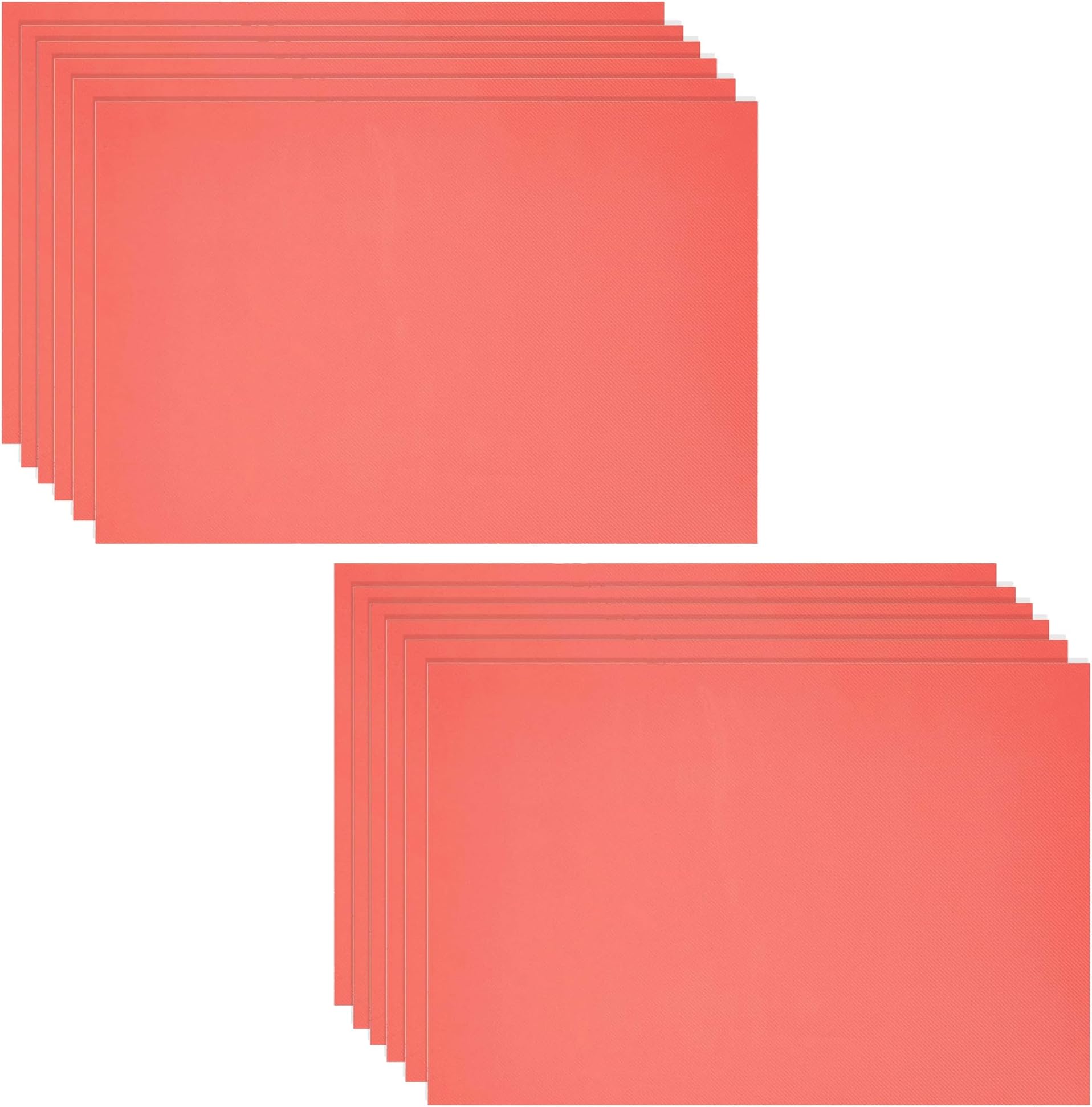 Kuber Industries Pack of 12 Fridge Mat | Fridge Sheets for Shelves | Waterproof Drawer Liner | Anti Slip Mat for Fridge Shelves | Red