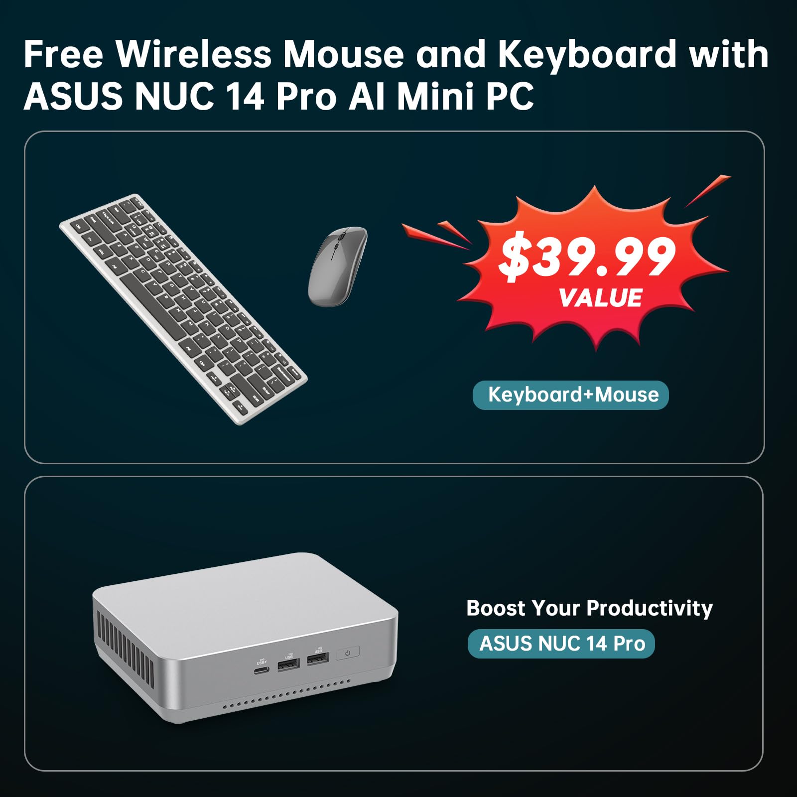 Amazon.com: ASUS NUC 14 Pro+ Mini PC, Intel Ultra 9 185H (16C/22T