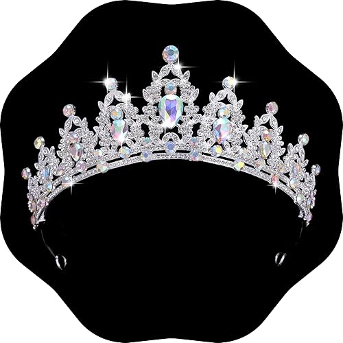 Miniatura 1 de Kamirola - Corona de reina y tiaras corona de princesa para mujeres y niñas, diademas de cristal para novia, princesa para bodas y fiestas (01)