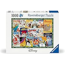 Ravensburger Puzzle 1000 Pezzi, Disney Vintage Movie Poster – Puzzle Adulti +14 anni, 70 x 50 cm, Puzzle per Adulti Disney, Collezione 1000 Pezzi, Idee Regalo