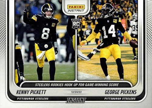 2022 Panini Instant Football 164 Kenny Pickett and George Pickens Rookie Card Steelers - Only 665 made