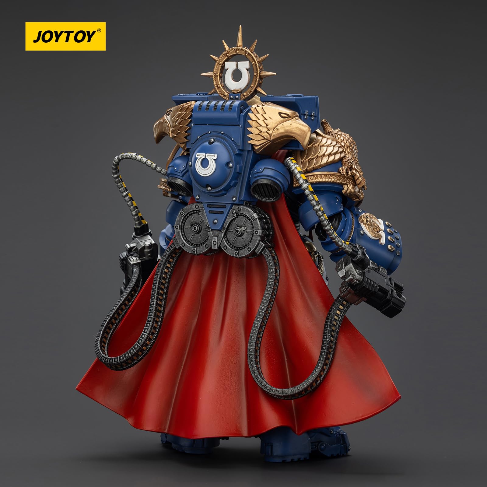JOYTOY Warhammer 40k Space Marine 2, Ultramarines Marneus Calgar, Chapter Master MKX Gravis Armour y Guanteletes de Ultramar 1/18 Figura de Acción Colecciona y Muestra