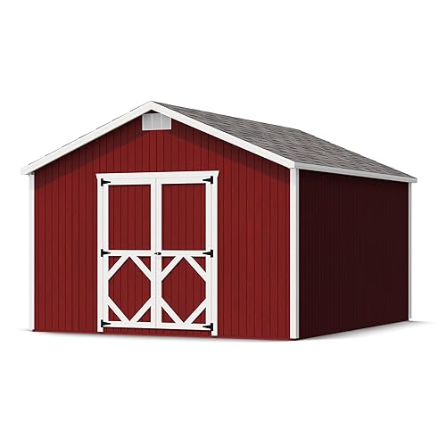 Little Cottage Co. 12x14 Classic Gable Shed, Outdoor Wood Storage