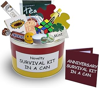 Anniversary Survival Kit In A Can A Fun & Unique Novelty Gift Set with Card Perfect for Couples Parents Grandparents & Fri...