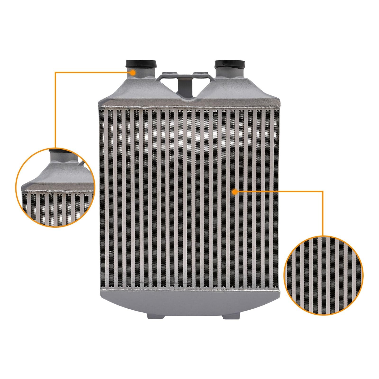 Chłodnica turbiny Wymiennik doładowania Pasuje Do Turbo Tuningu I Chłodzenia Silnika Intercooler Ze Stopu Aluminium, O Wartości Znamionowej 60 Psi
