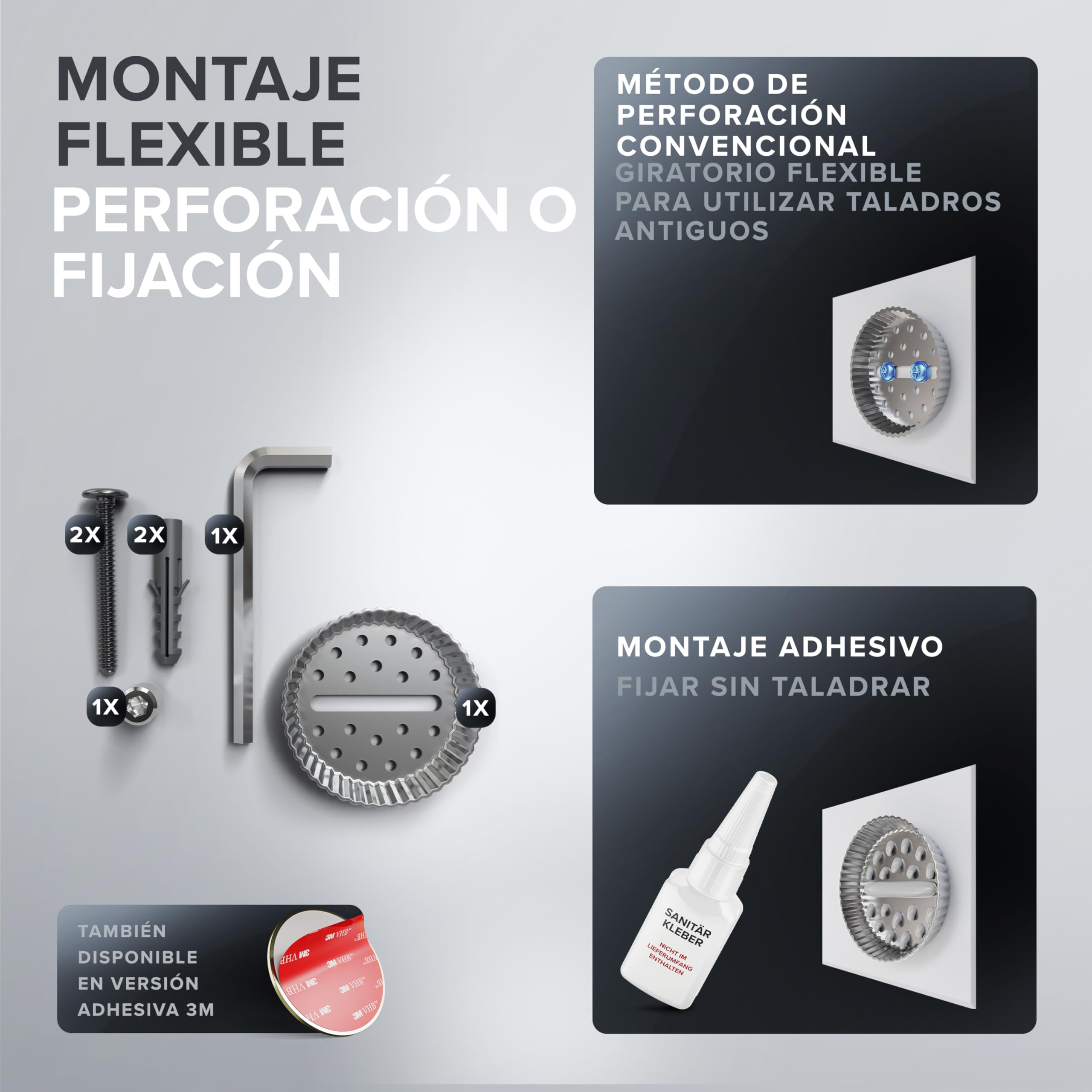 ovimar Espejo de Aumento Blavand Oro | con iluminación | Recargable | Montaje en Pared para taladrar | en el baño | Espejo de Aumento 5X | Espejo de Maquillaje con luz | Espejo de 360 ​​​​Grados