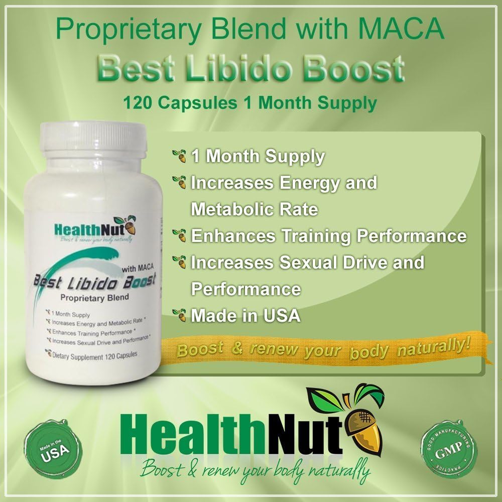 Libido Boost 2021 with Maca Longjack & Tribulus Proprietary Blend by HealthNut One Month Supply Male Energy Boost Unique Cool Birthday Great Nurse Present