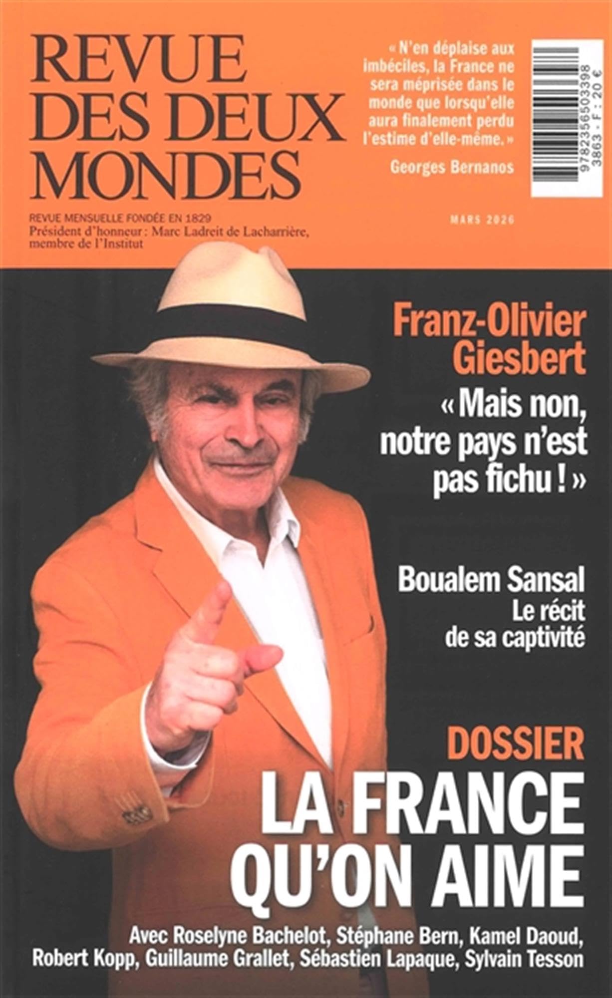 Revue des Deux Mondes Mars 2026 - Aimer la France