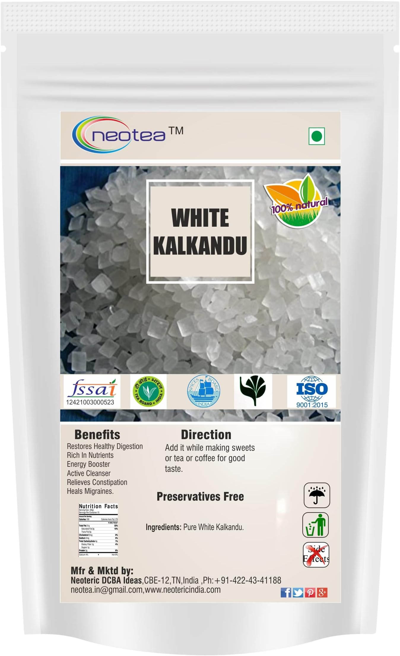 Neotea White Karkandu (500g)