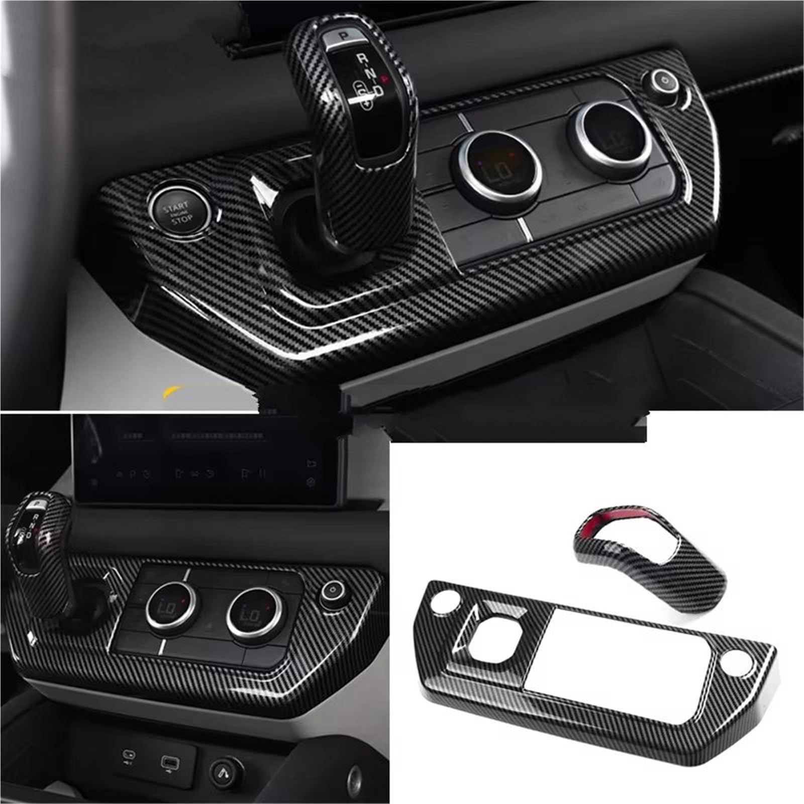 Rivestimento Centrale Compatibile Con Land Per Rover Per Defender 90 110 2020-2025 Car Center Console Ingranaggi Modalità Aria Condizionata Telaio Copertura Trim Adesivi