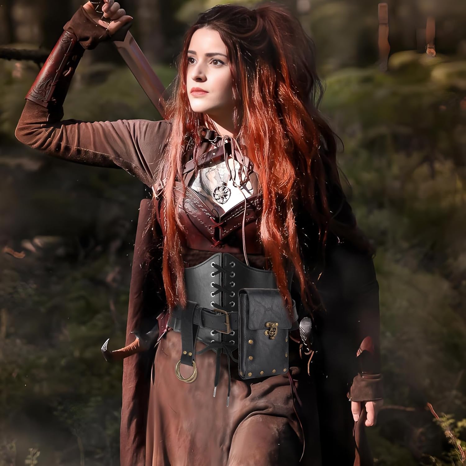 Women Renaissance Corset Belt Pouch Halloween Medieval Renaissance Costume Accessories - Image 7