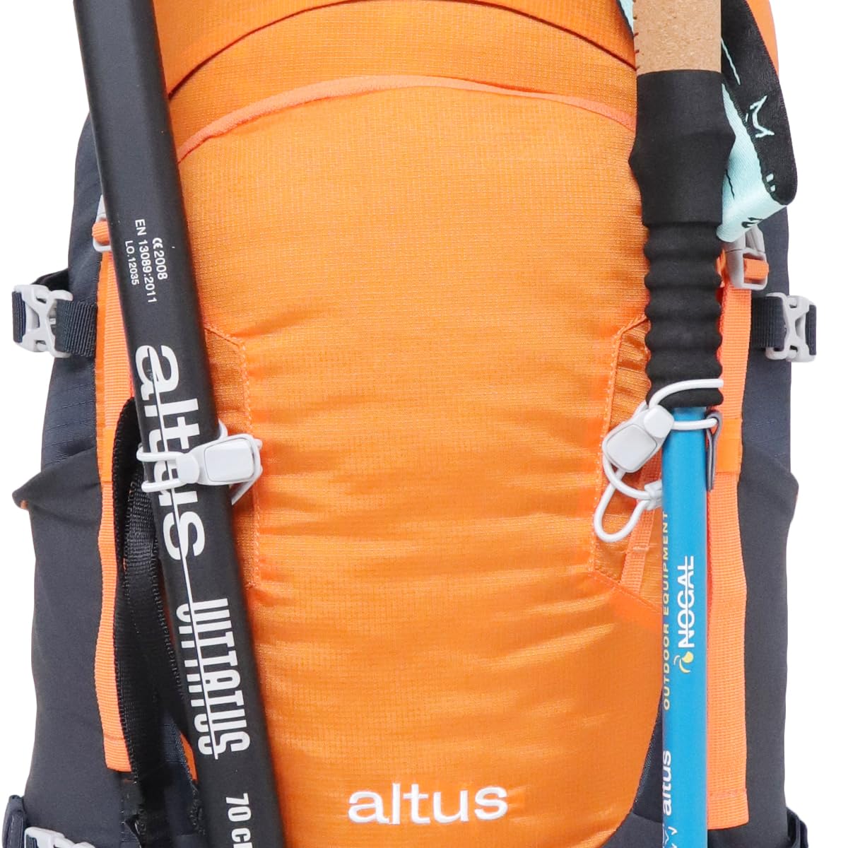 Mochila de travesia con espalda ventilada de 30 L. C: NARANJA/AZUL T: U