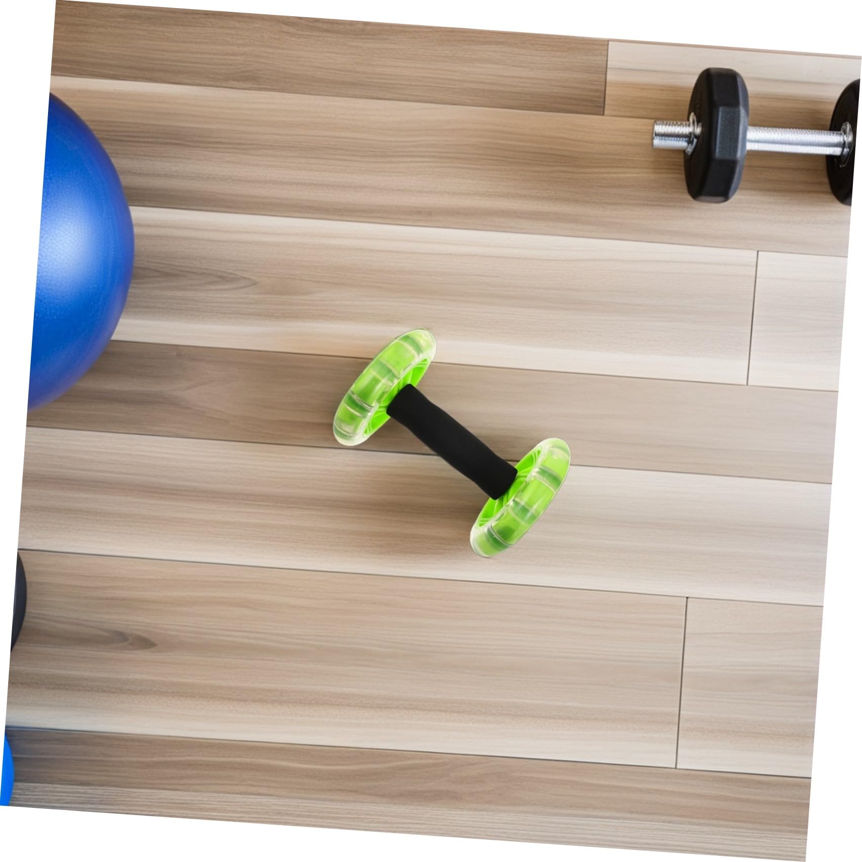 Rueda Abdominal Doble con Mango Antideslizante para Entrenamiento de Fuerza y Estabilidad del Core Equipo Compacto para Gimnasio Casa Hombres y Mujeres